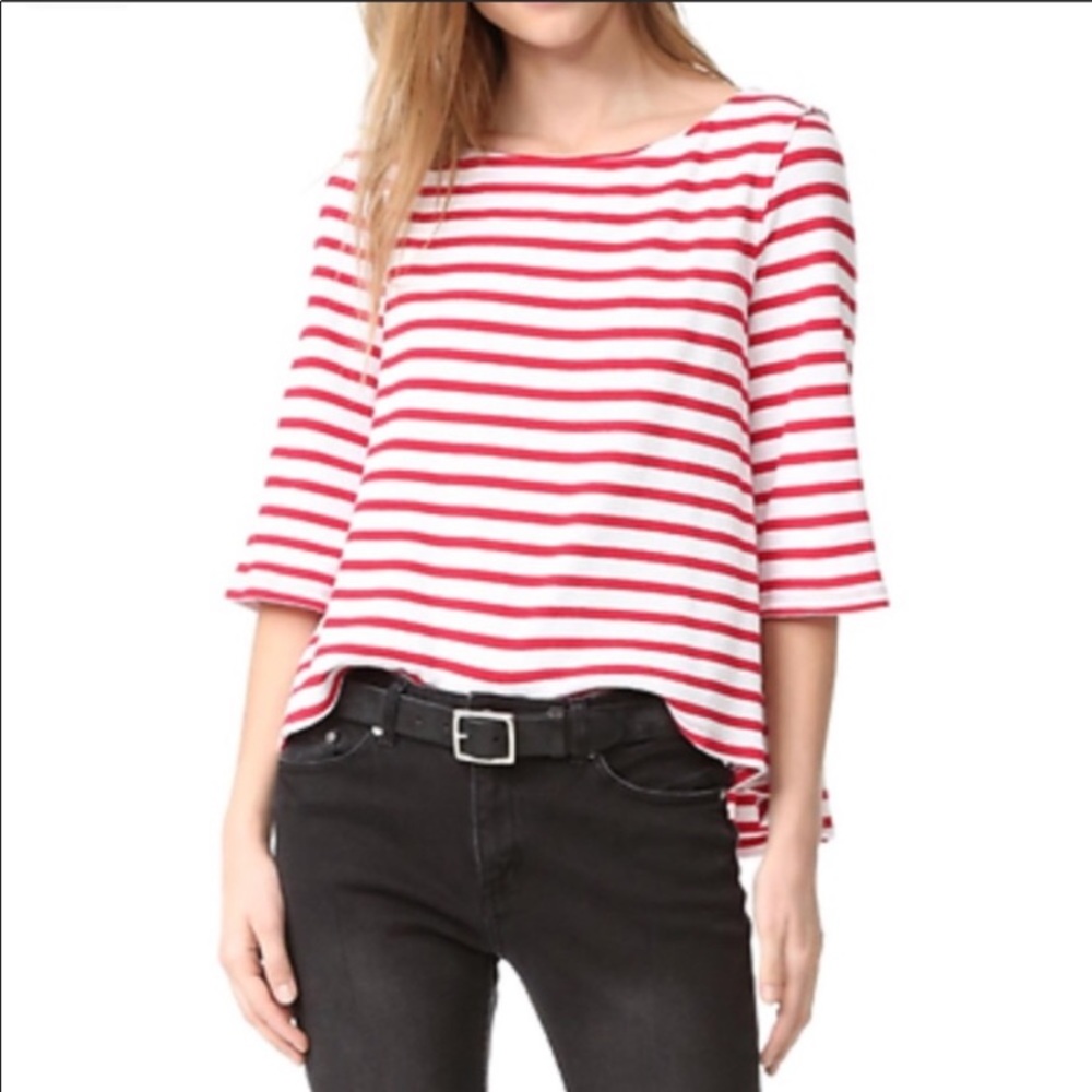 We The Free Red Striped Babydoll Top XS Nautical